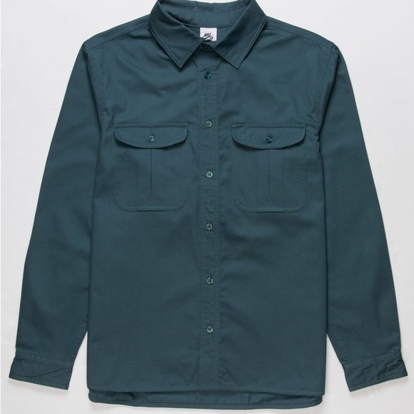 NEW!! Nike SB Tanglin Woven Skate Button-Up Long Sleeve Shirt. Unisex XS - Picture 5 of 7